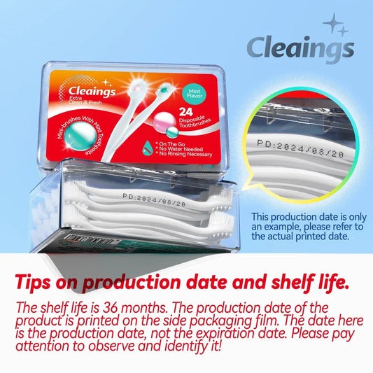 ® Mini Brushes-Disposable Toothbrushes with Toothpaste and Pick for Work or T...